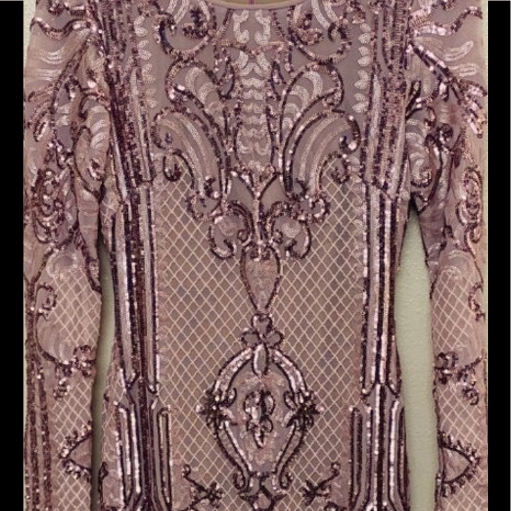 Sequin mesh dress